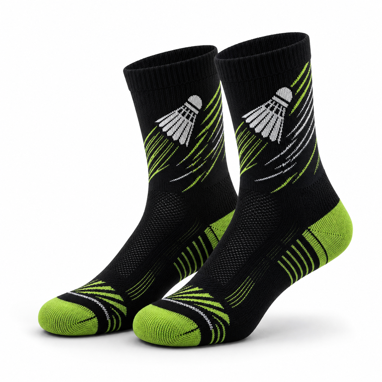 Badminton Socks Black Lime