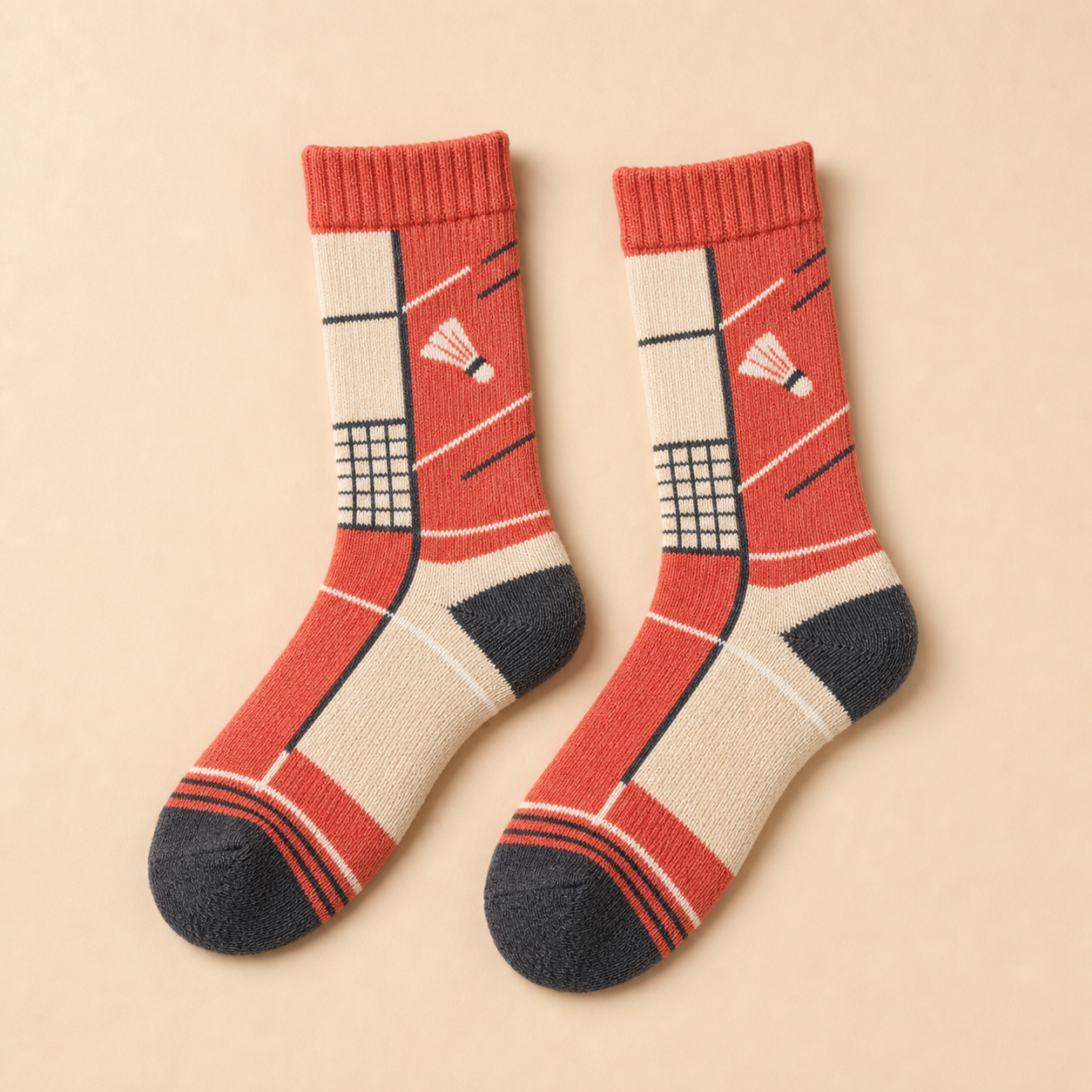 Badminton Socks Coral Red