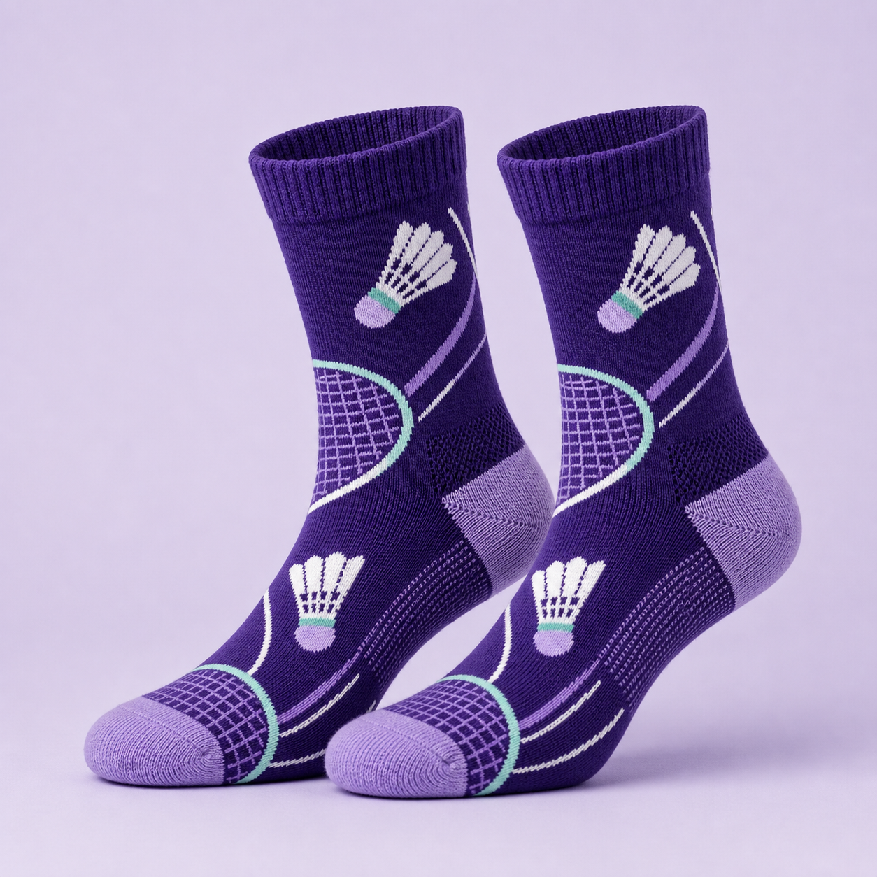 Badminton Socks Purple Mint
