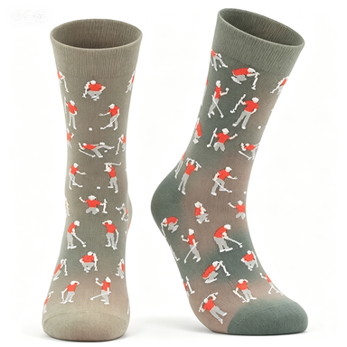 Olive Golfer Pattern golf socks
