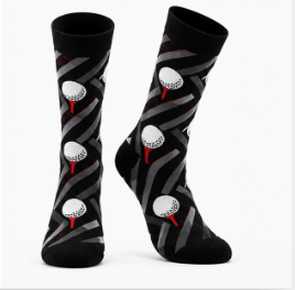 Black Ball Graphic golf socks