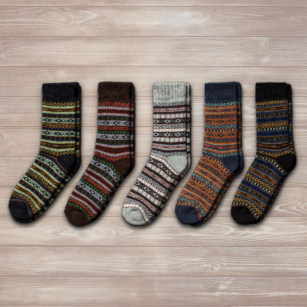 Nordic Wool Socks Colorful Nordic wool socks set