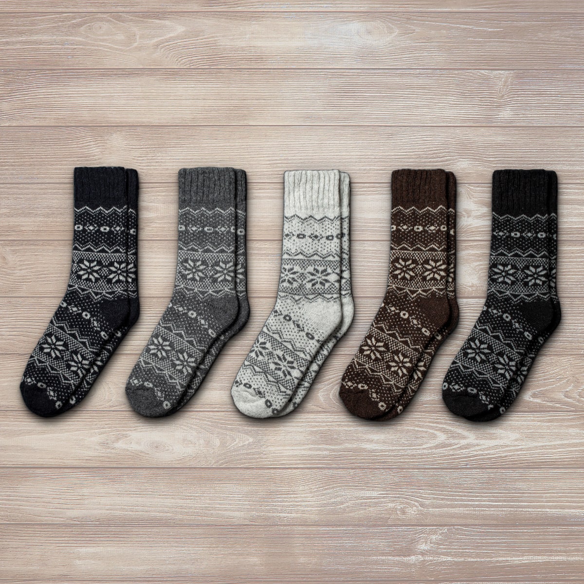 Nordic Wool Socks Solid wool socks three pair set