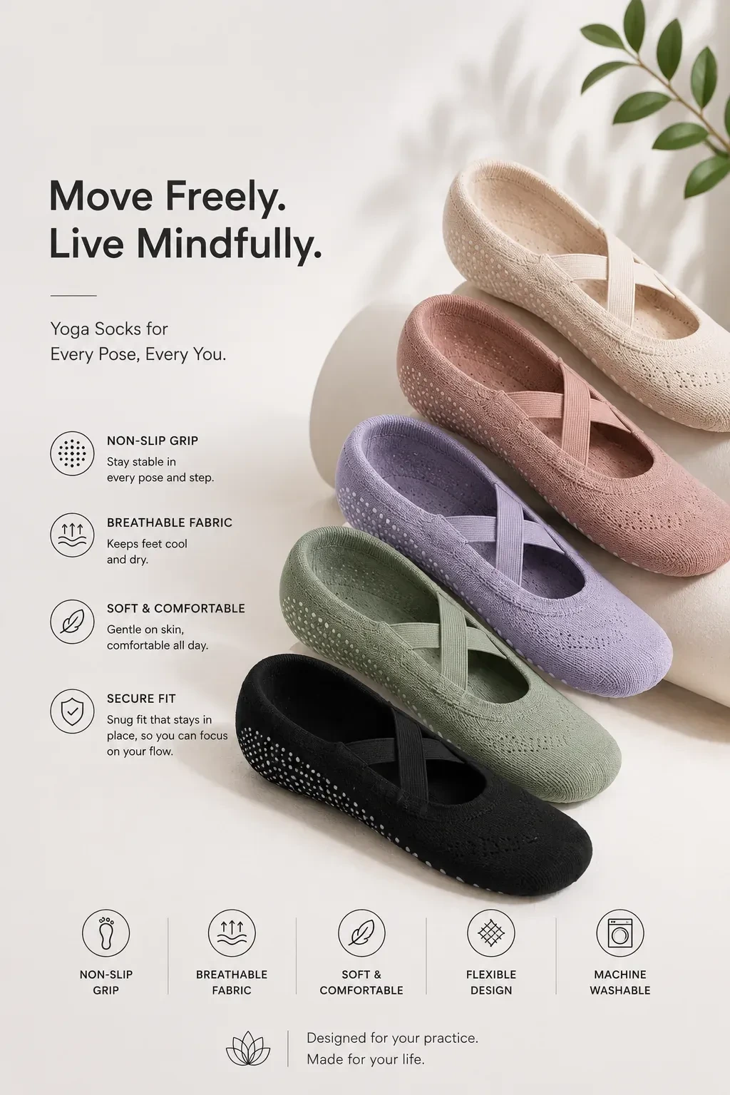 colorful innova yoga socks