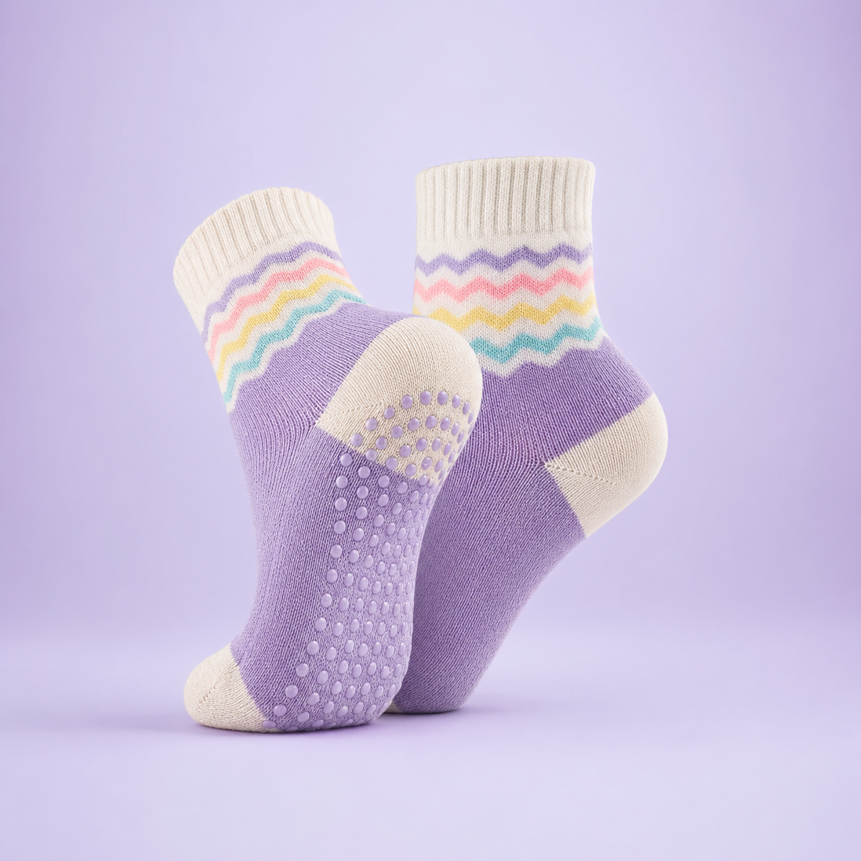 Yoga Grip Socks Shop Yoga Grip Socks - Lavender Wave