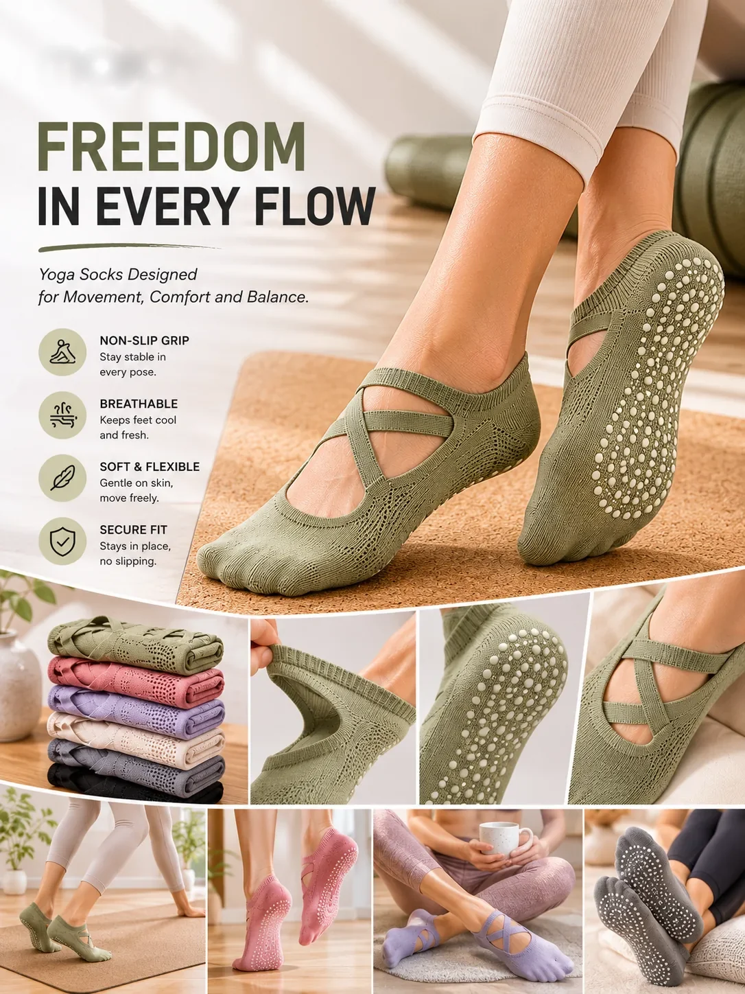 Sock Collections Custom yoga socks collection