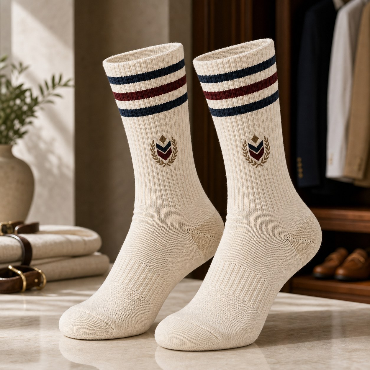 Polo Club Ivory Stripe old money socks
