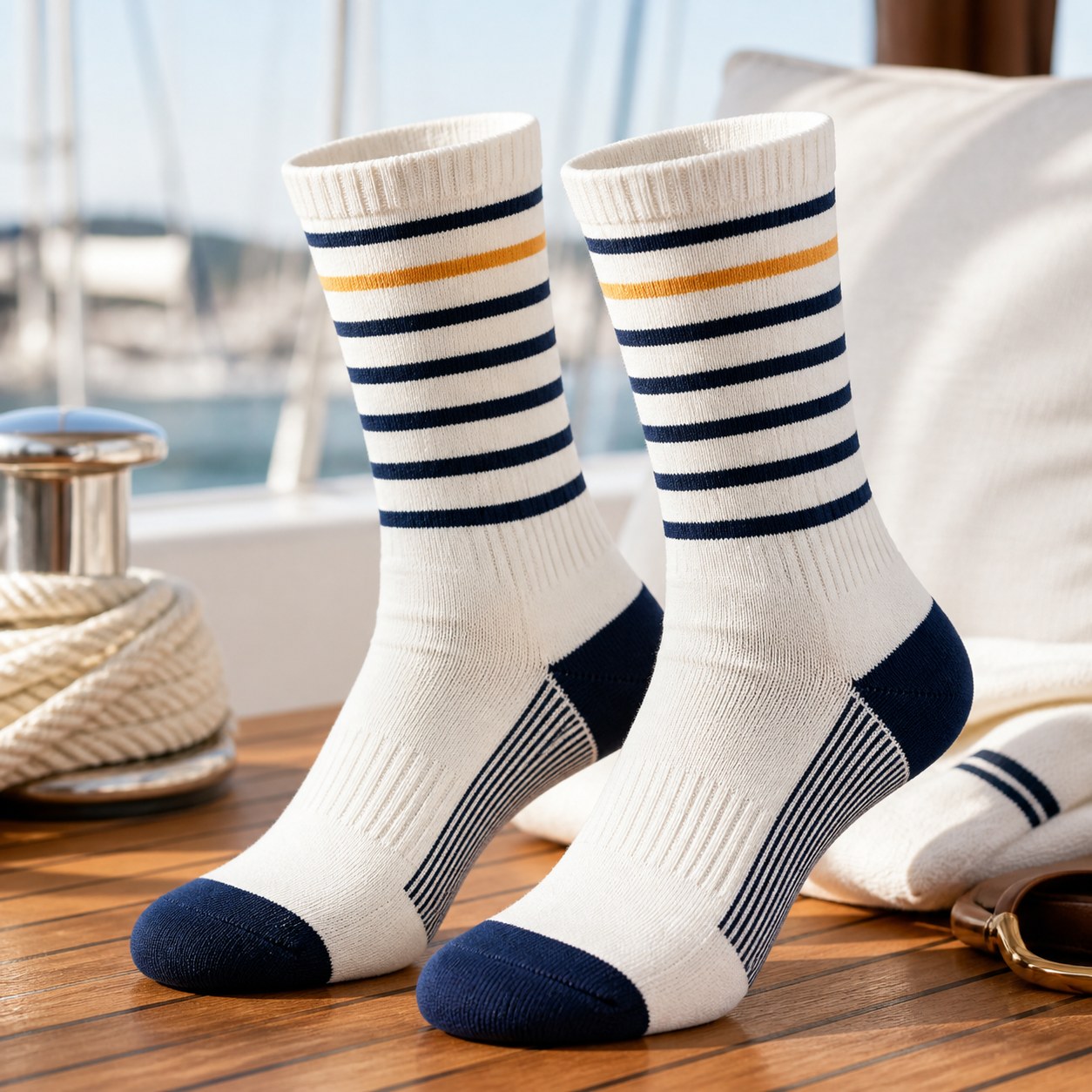 Yacht Club Breton Stripe old money socks