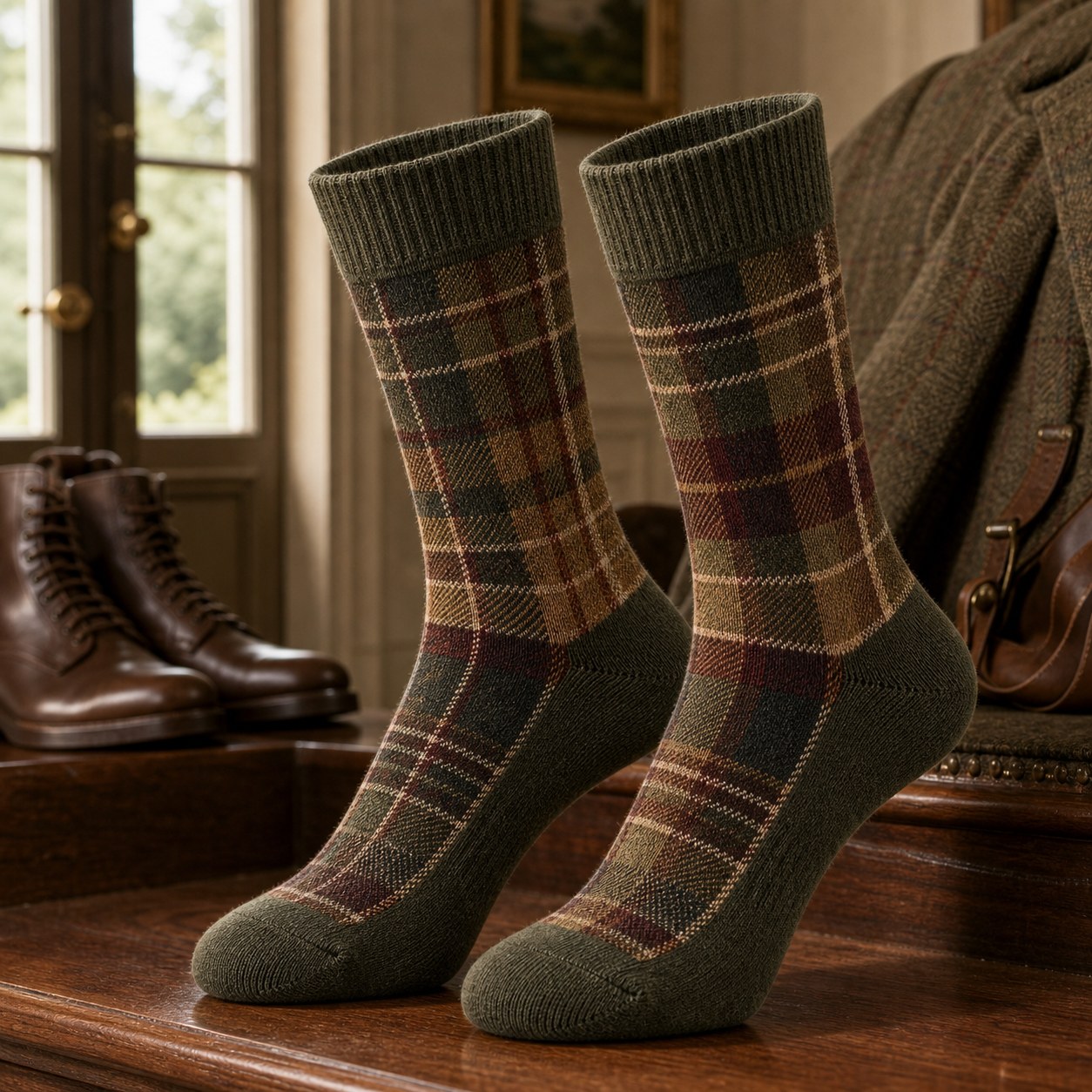 Countryside Tartan old money socks